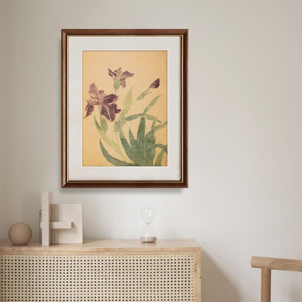 新中式装饰画美式花卉背景墙画餐厅壁画日式艺术客厅家居软装挂画图片
