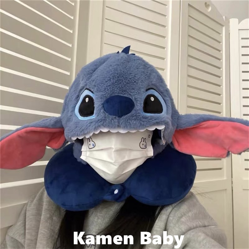 史迪仔连帽u型枕护颈枕旅行长途飞机高铁头枕脖枕办公室午睡神器