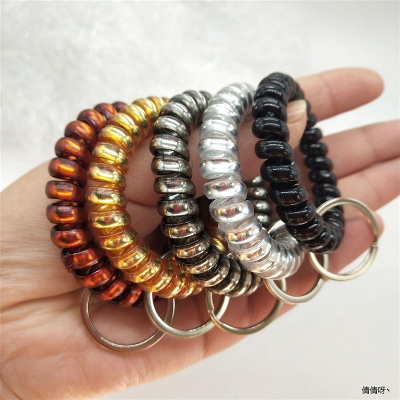 钥匙手环金属色健身房洗浴游泳美发储物柜号码牌手圈高弹力耐用