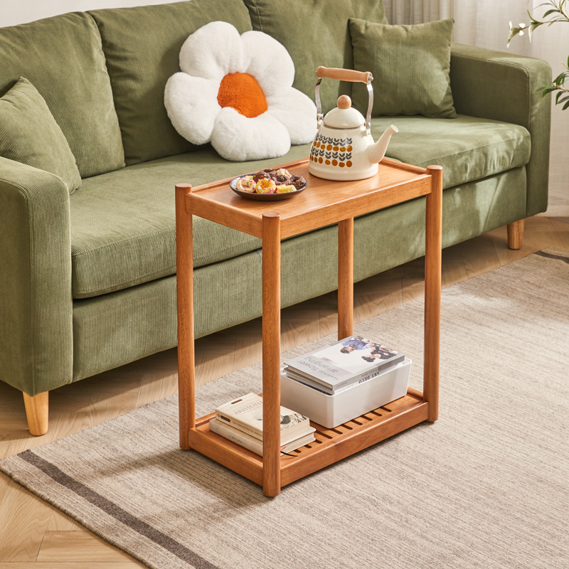 带轮可移动边几实木沙发侧边柜小茶几小户型方桌茶台迷你方形茶几