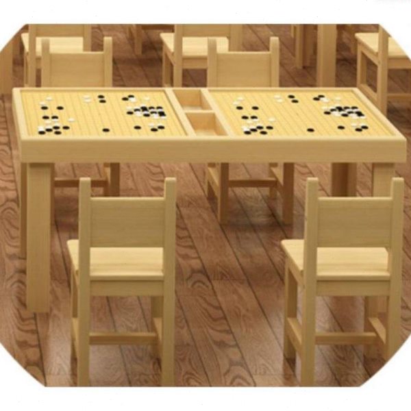 棋儿童桌子围棋学校五子棋实木下小学生中象棋课桌椅围棋桌椅培训