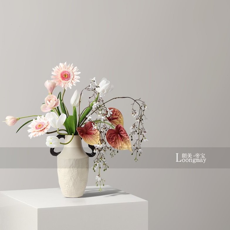 简约现代陶瓷花瓶花艺酒店客厅茶几玄关儿童房花艺小清新摆件花器