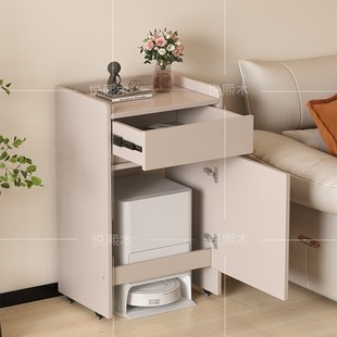 实木扫地机e置物柜云鲸石头扫地机架子伴侣鱼缸架边几架