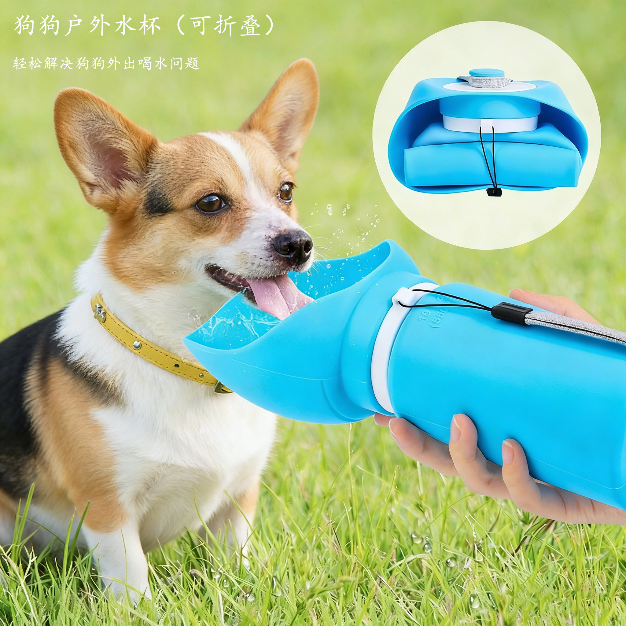 宠物用品狗狗外出户外水杯便携式旅行可折叠水壶遛狗用宠物饮水器
