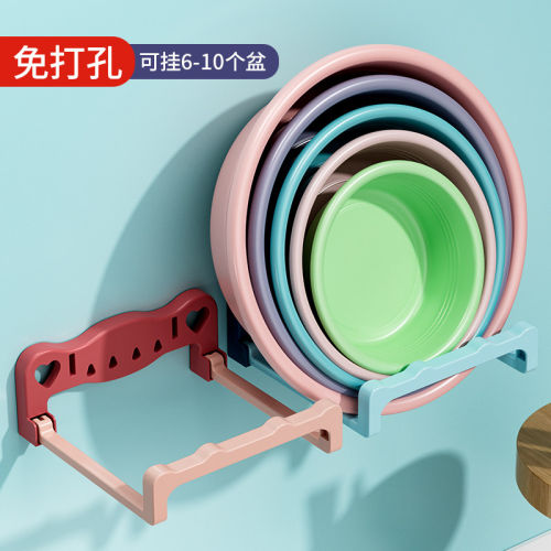 可折叠免打孔壁挂脸盆架卫生间