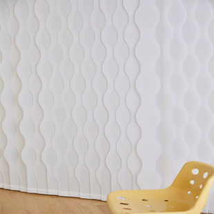 客厅阳台卧室遮阳窗帘电动梦幻帘垂直瀑布帘幻影波纹帘竖百叶帘