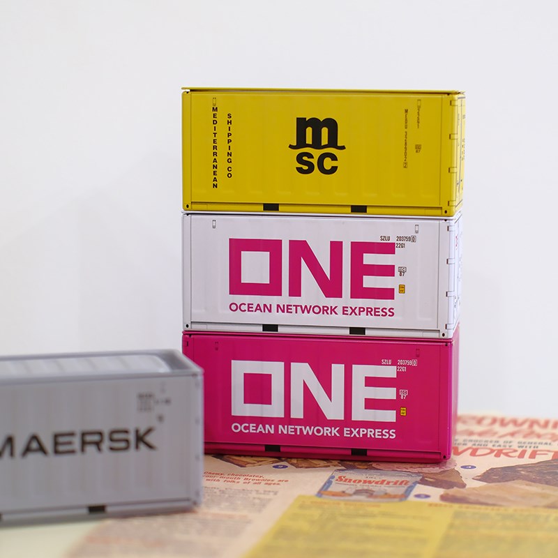 美式复古铁皮集装箱磁吸牙线收纳盒冰箱贴磁贴个性创意储物装饰