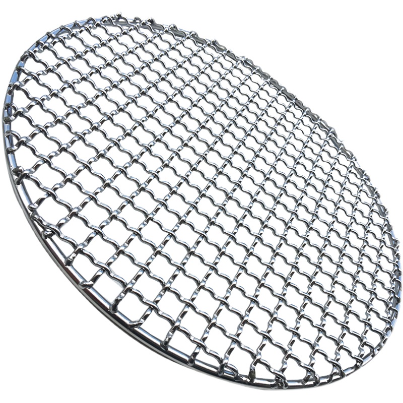 304不锈钢烧烤架网片圆形熏肉篦子铁丝烧烤炉烤肉网格圆蒸网碳网