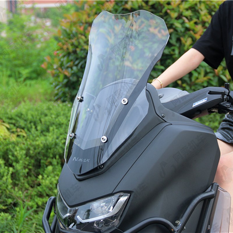 适用于大贸雅马哈NMAX155 前风挡 改装加高挡风玻璃 无损安装