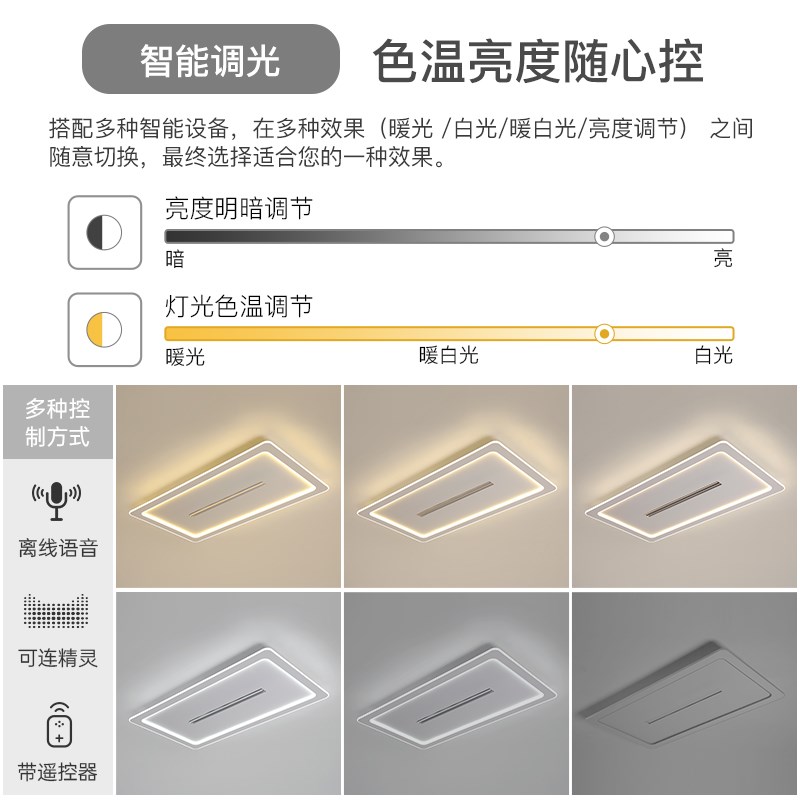 大气客厅主灯无叶风扇灯led吸顶灯餐厅灯卧室灯主卧2025新款灯具