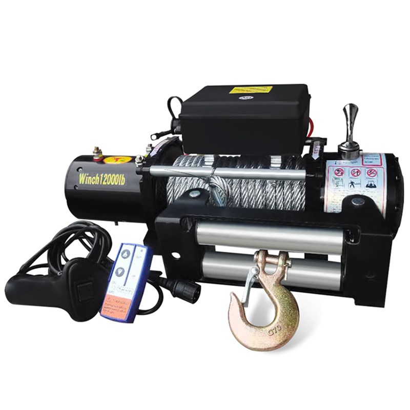 电动绞盘12V越野车自救牵引电动葫芦车载汽车绞盘24V卷扬机提升机