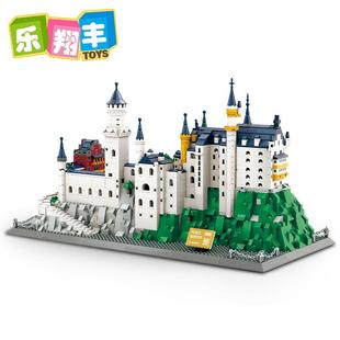 万格6226城市建筑德国巴伐利亚州新天鹅堡小颗粒拼装积木高难度