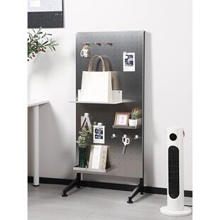 金属洞洞板陈列架置物架书房阳台办公室店铺收纳架落地隔断屏风