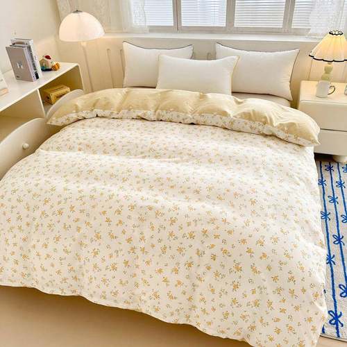 纯棉床上用品100全棉被罩被套小清新卡通床品学生宿舍4季通用床品