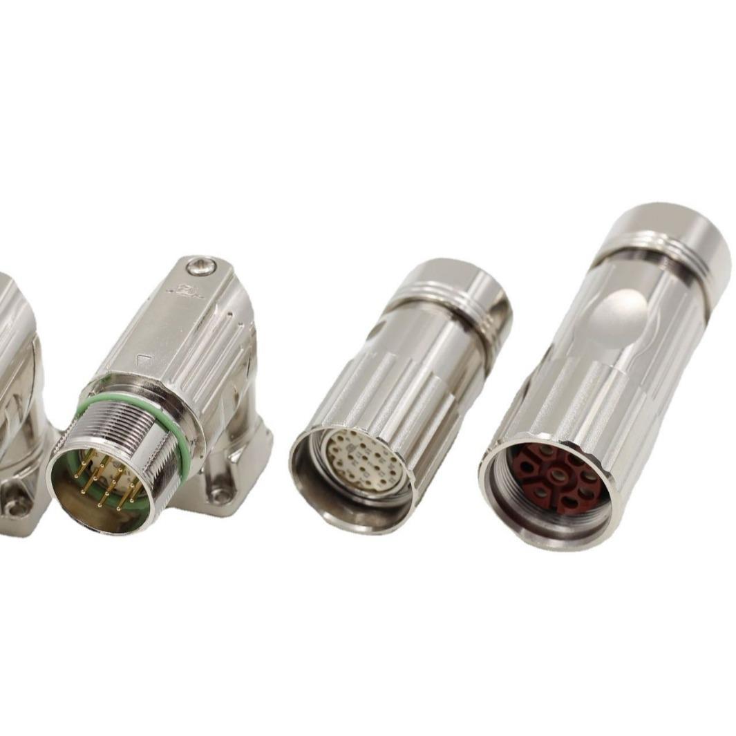 M23信号防水连接器M6236芯对接航空插头冷压针89121617P19孔