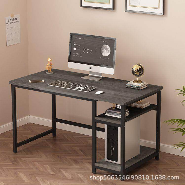 简约电脑桌台式家用书桌现代圆角办公桌家用写字台圆角放主机桌子