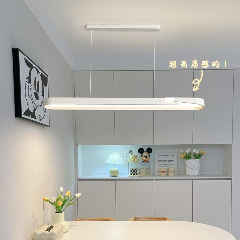 意式极简餐厅灯新款一字吊灯家用客厅餐厅现代简约大气灯具护眼
