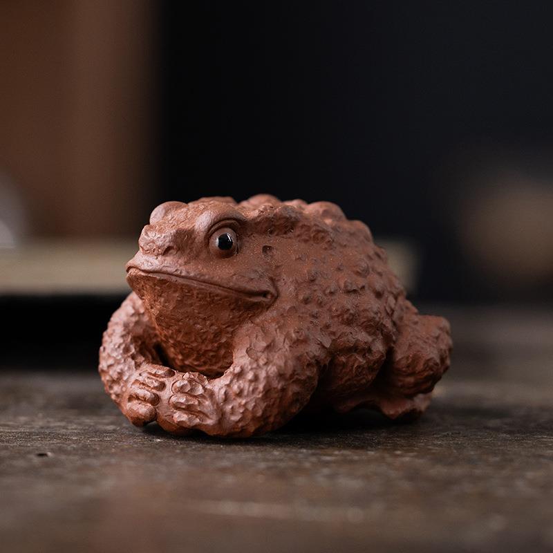 紫砂可养护宝灵蟾蜍赵永辉招财进宝金蟾茶宠摆件精品蟾趣手工茶玩