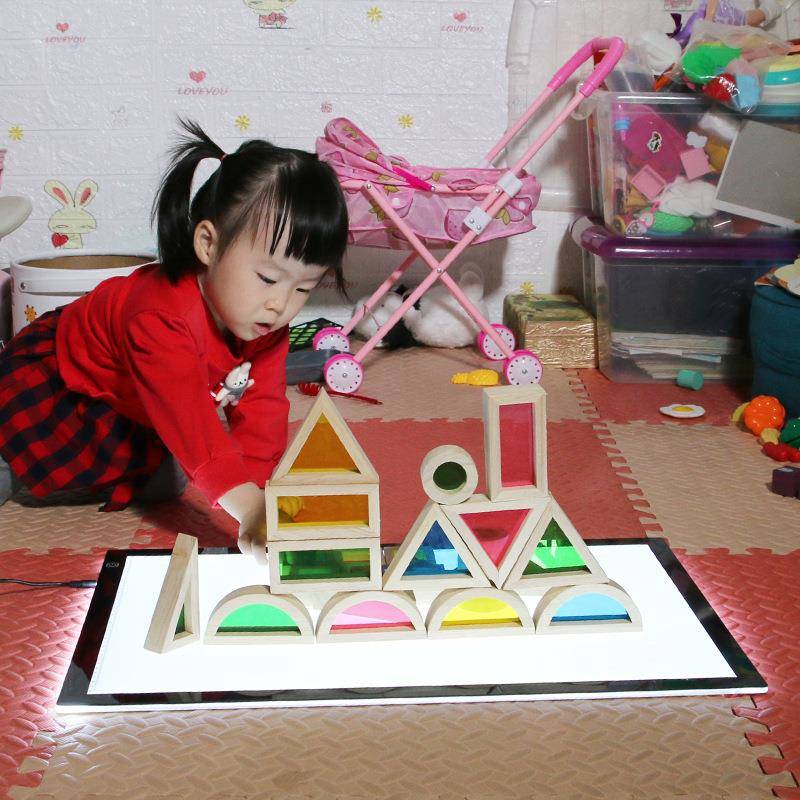 儿童益智玩具颜色认知手工教具智力开发兴趣培养动手动脑拼装灯箱