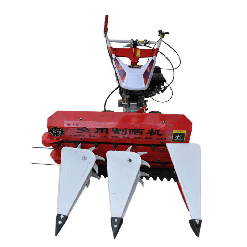 手扶式农作物割晒机 家用稻子 谷子收割机 玉米秸秆收割机价钱