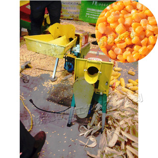 家用玉米脱粒机器 皮带轮传动苞米去粒机 玉米棒芯整体抛出脱粒机