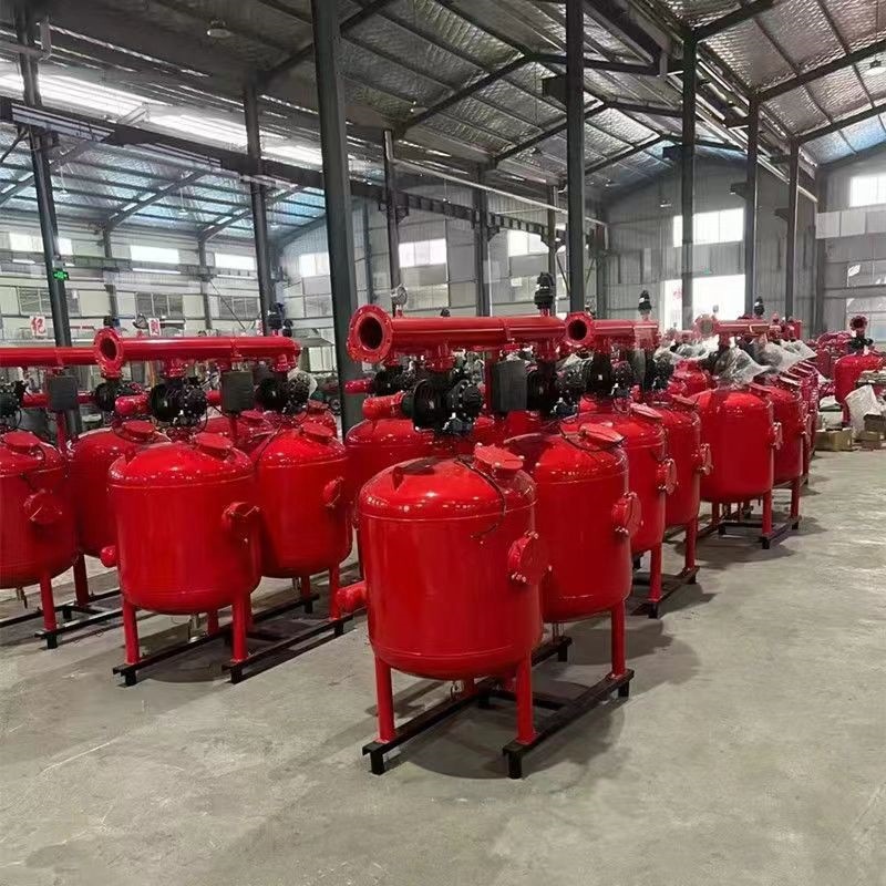 100吨/小时旁滤设备 不锈钢爪式孔板布水器 浅层砂过滤器过滤罐