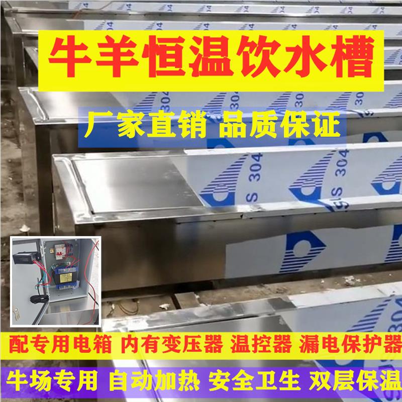牛羊恒温饮水槽自动电加热器不锈钢养牛场冬天用牛喝水槽养殖专用