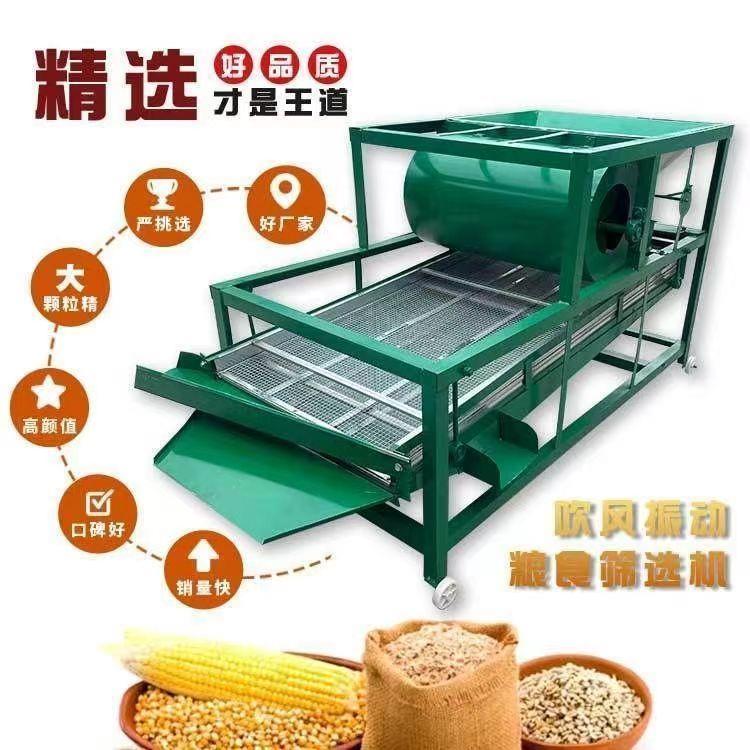 全自动振动筛选机小麦玉米豆子电动筛子家用多功能粮食筛选净粮机