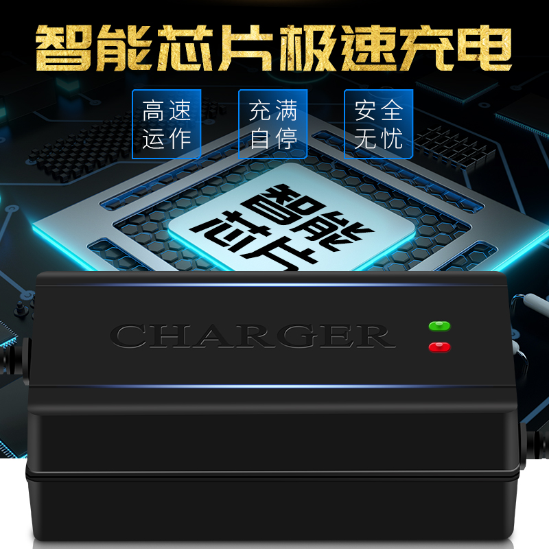 36V充电器36V12AH20A超威电瓶36伏50AH铅酸电池充电器36V40AH天能