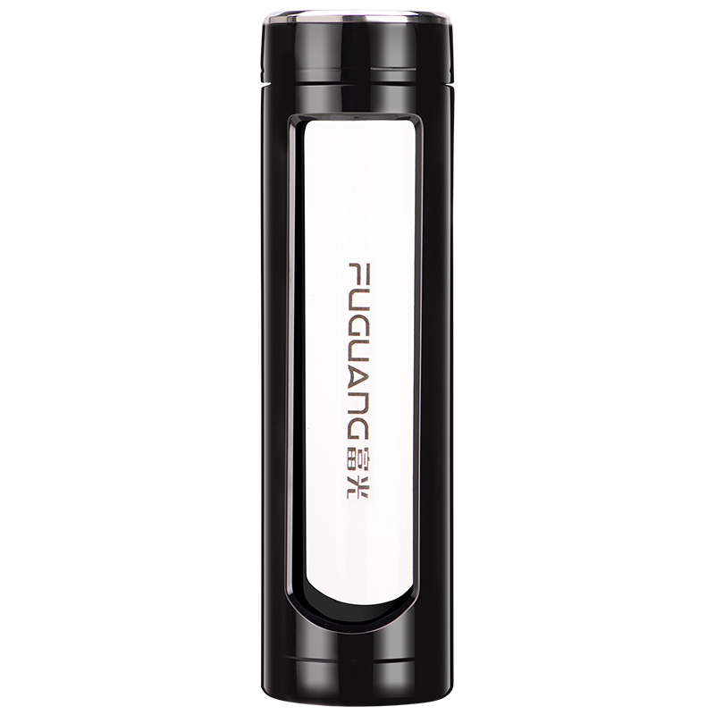 富光玻璃水杯1000ml男双层大容量便携防摔办公室茶水分离泡茶杯子