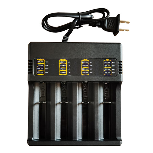 26650锂电池快速充电器3.7v强光手电筒18650大容量4.2v智能充电器