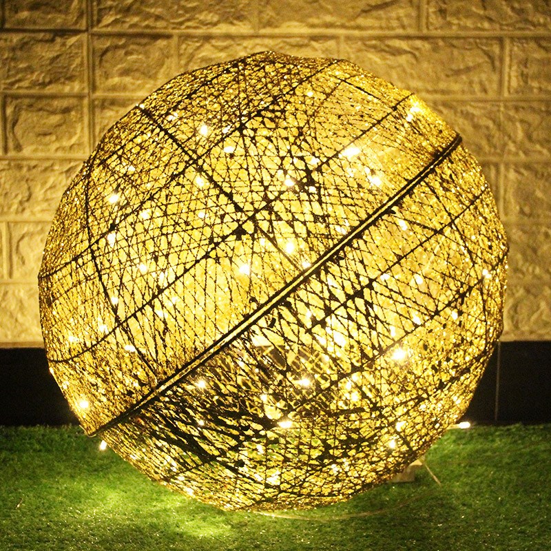 圣诞节装饰用品铁艺圆s球吊饰圣诞树装饰室内广场大型场景摆件