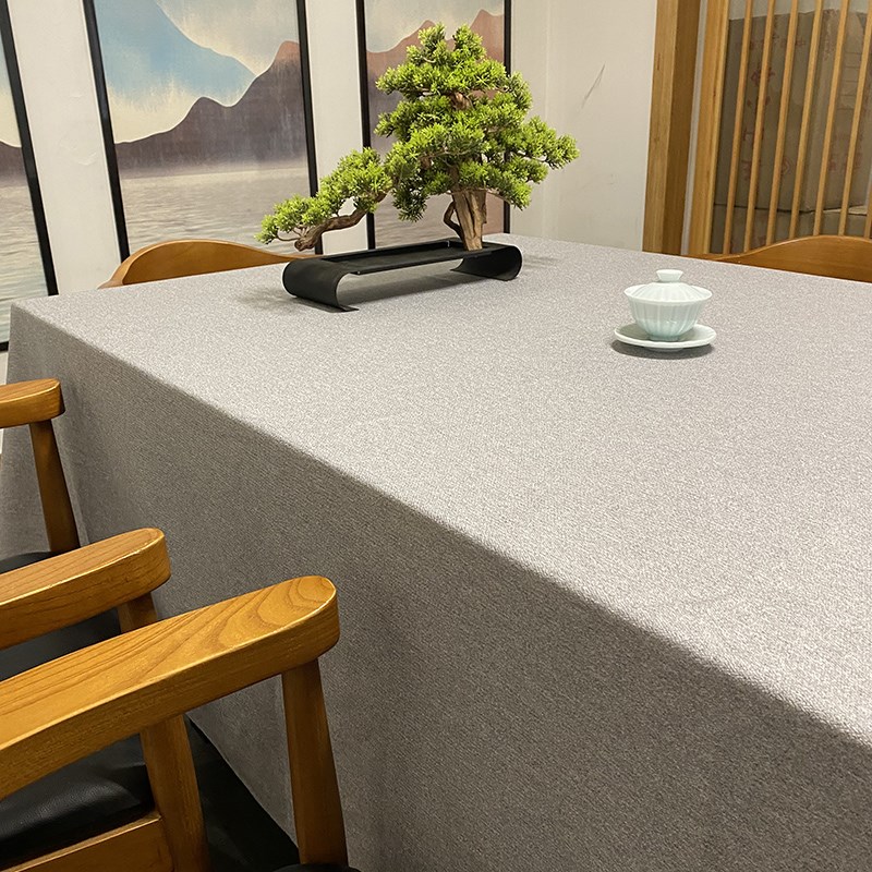 会议桌布纯色定制logot桌旗公司办公室新中式高级感特大高档长方