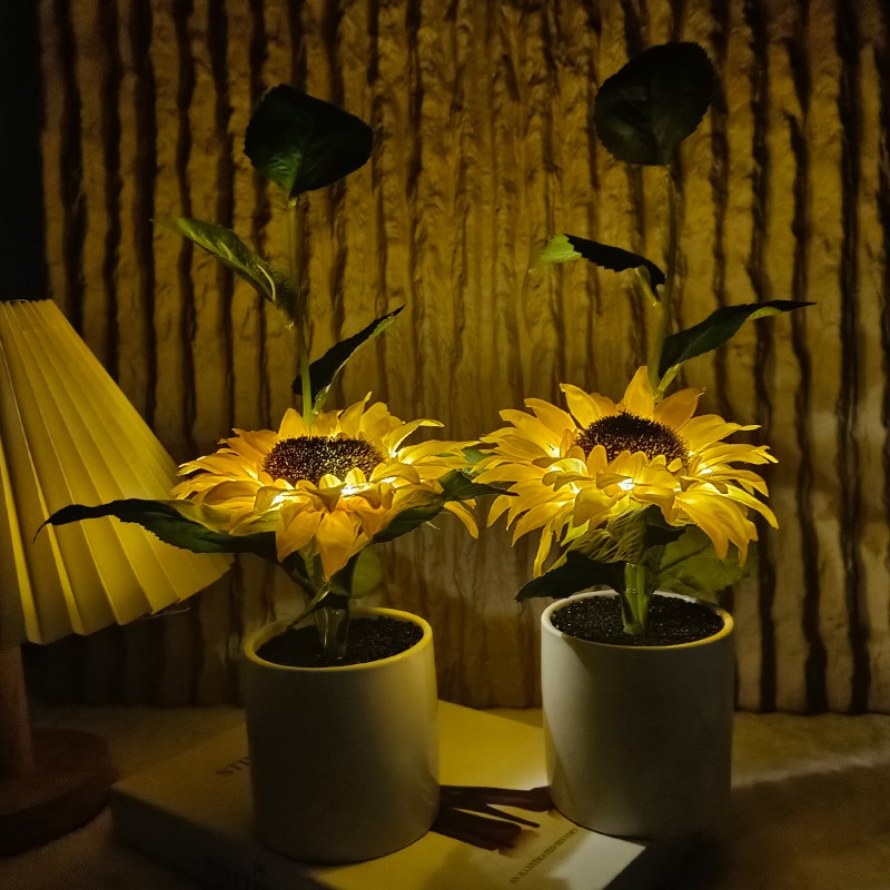 向日葵小夜灯f摆件花束闺蜜女生送老师礼品毕业生日礼物创意实用