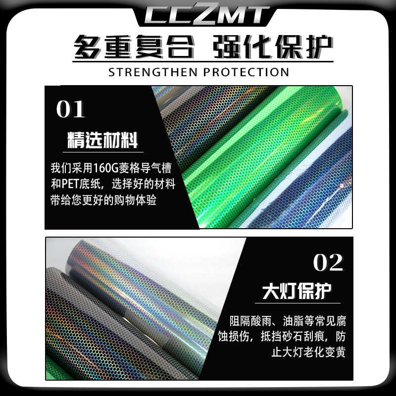 适用川崎ZX 4R 4RR ZX25R大灯尾灯膜贴膜晶彩镭射保护膜贴纸改装