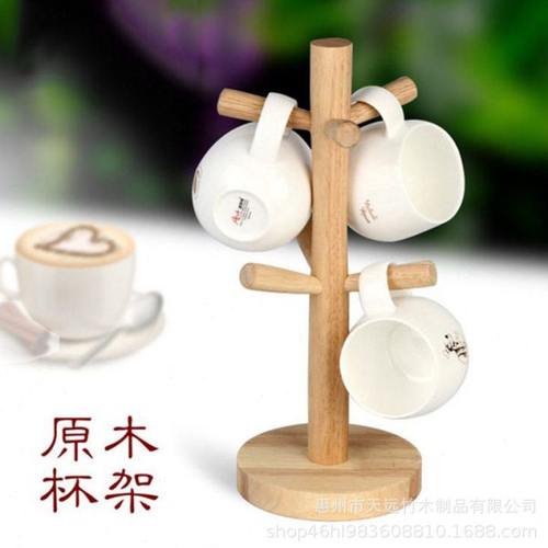 木质杯架刷牙杯子置物架沥水杯子架收纳架水杯架子原木挂架木架子