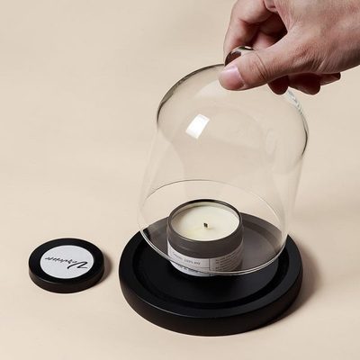 礼物搭配香薰蜡烛玻璃防尘罩 优雅艺术品防尘灭烛工具摆件礼物件