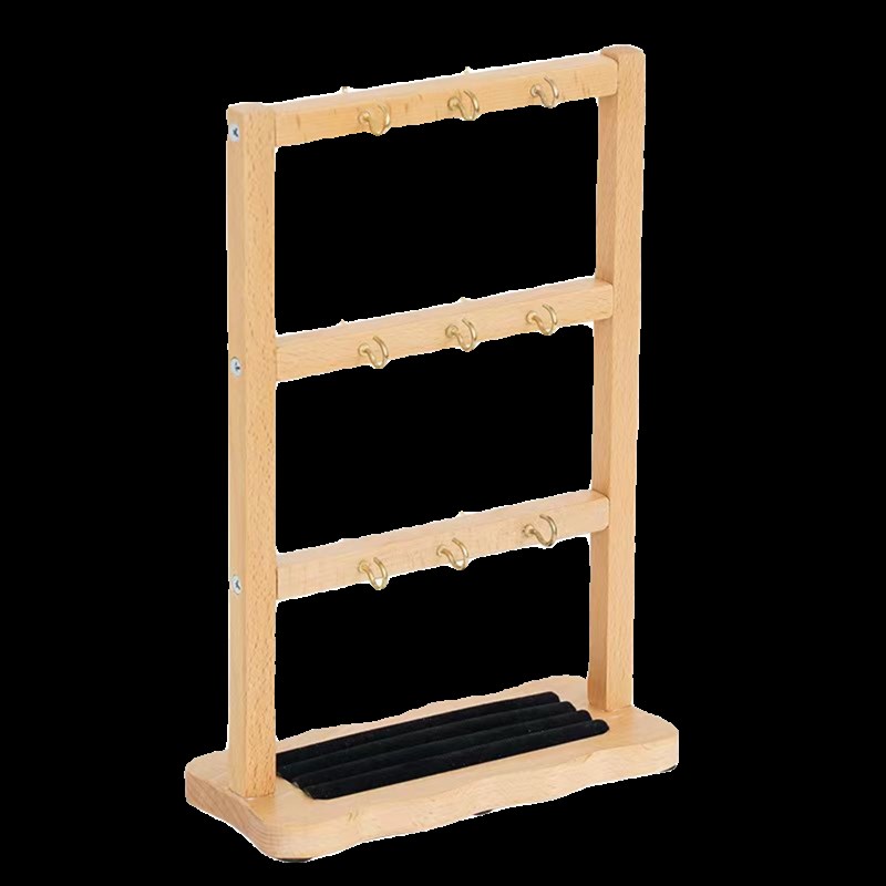 创意实木首饰饰品戒指展示架入户钥匙收纳架玄R关桌面置物架摆件