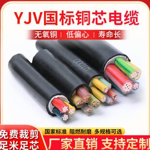 6平方室外电力电缆线 国标铜芯电缆YJV2 电线 2.5 5芯1.5