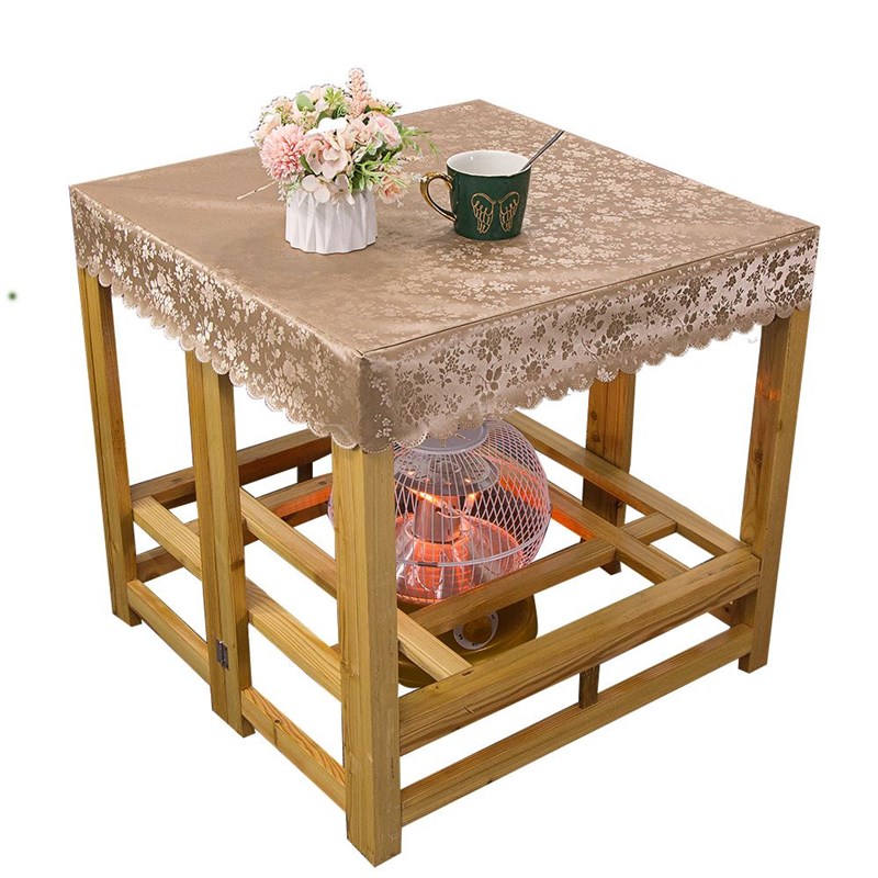 烤火桌罩电炉罩正方形防水防油防烫免息J桌布皮罩长方形茶几布罩