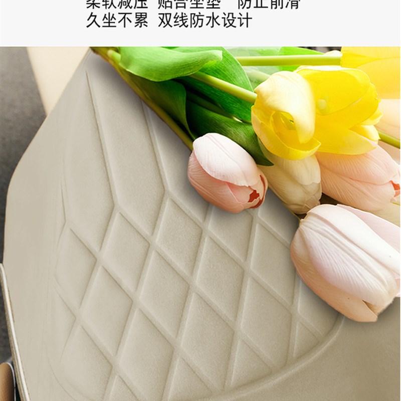 适用于新大洲本田自由Today50摩托车菱形皮革防水坐垫套海绵减震