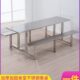 10人加厚连体玻璃钢组合 学校学生工厂员工不锈钢食堂餐桌椅4