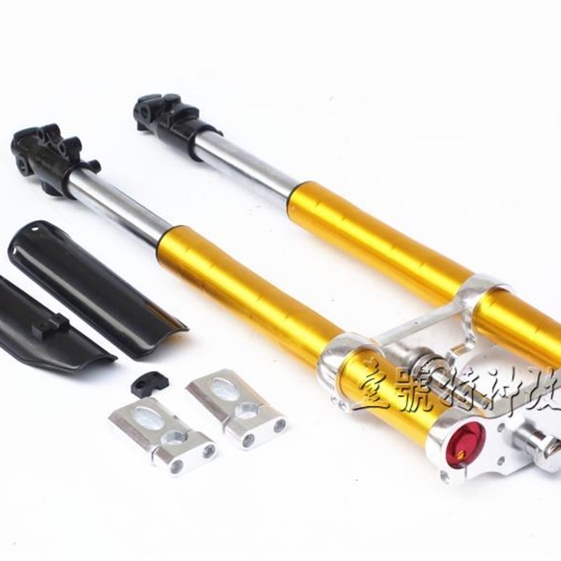 越野摩托车小高赛配件 阿波罗川崎710MM倒置前减震器带方向器前叉