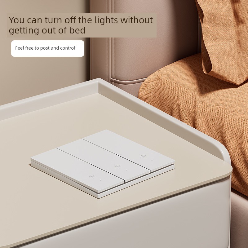 智能无线遥控开关免接线单控到双控220V家庭卧室灯具移位改造控制