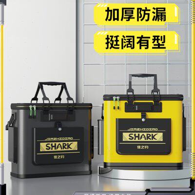 钓箱鱼箱装鱼桶加厚鱼护桶一体多功能钓鱼桶大号活鱼桶折叠渔具包