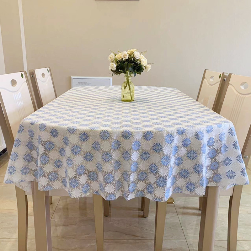 椭圆形桌布防水防k油防烫免洗欧式桌布长方形餐桌布简约网红茶几
