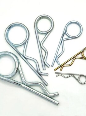 双圈B型销R型销弹簧钢开口销波浪销发卡销插销M2-M8开口肖子