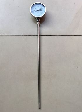 WSS-411 0-400度 探测杆长500mm 螺纹m27x2 双金属温度计 径向