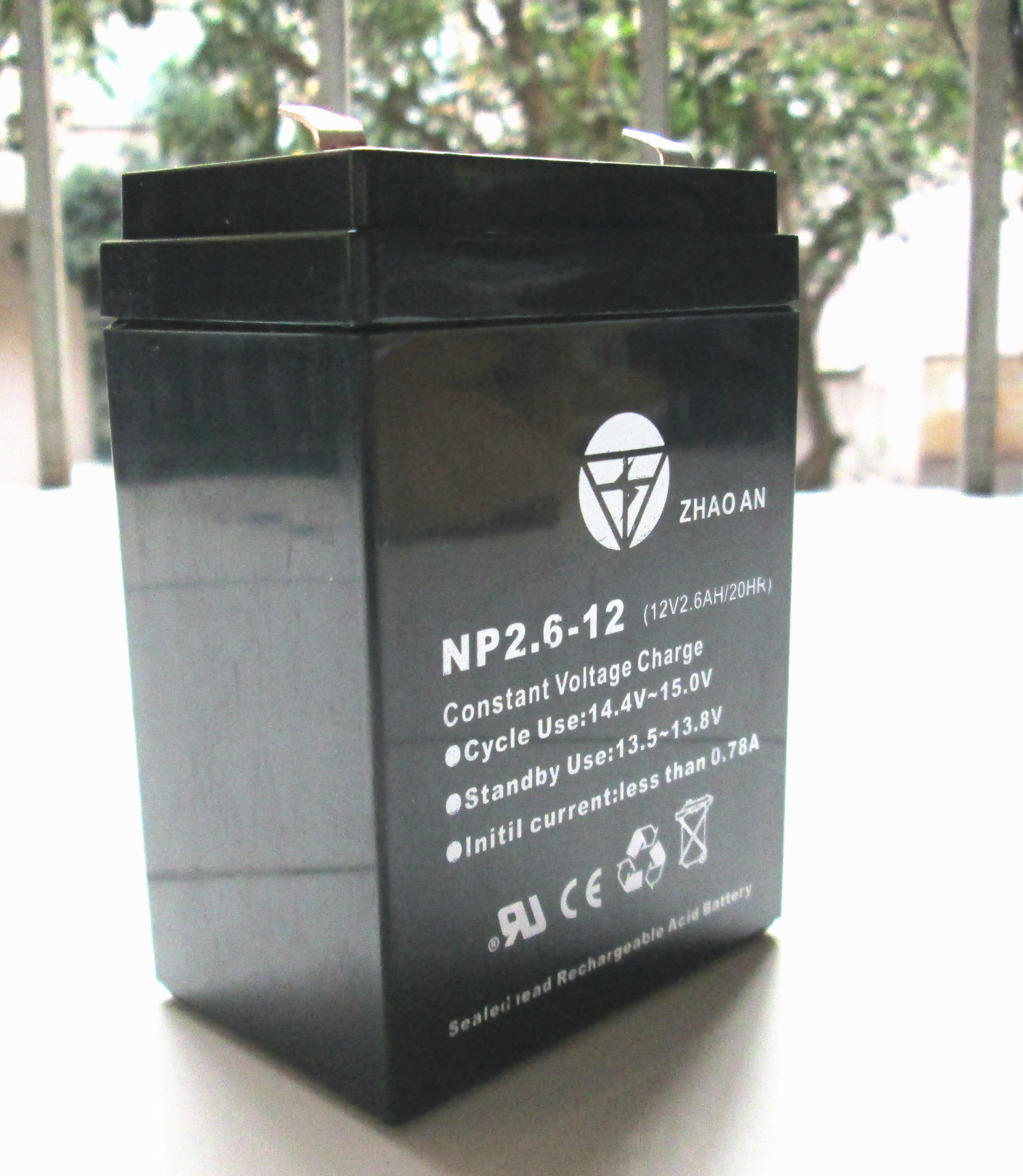 12V2.6AH拉杆音响蓄电池12V2.6A电瓶替12V2.2AH 2.3A2.5A2.8A电池