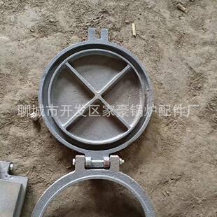 河南炉门铸铁锅炉圆形炉门颗粒锅炉生物质炉门看火门配件检查防爆
